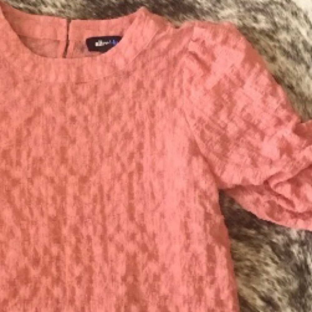 Alice Blue Semi Sheer Puff Sleeve Top